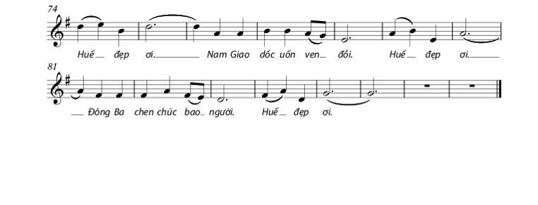 Sheet nhạc Thương Về Xứ Huế 2